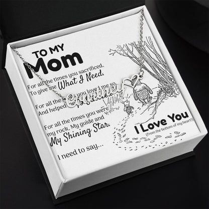 To My Mom Heart Name Necklace