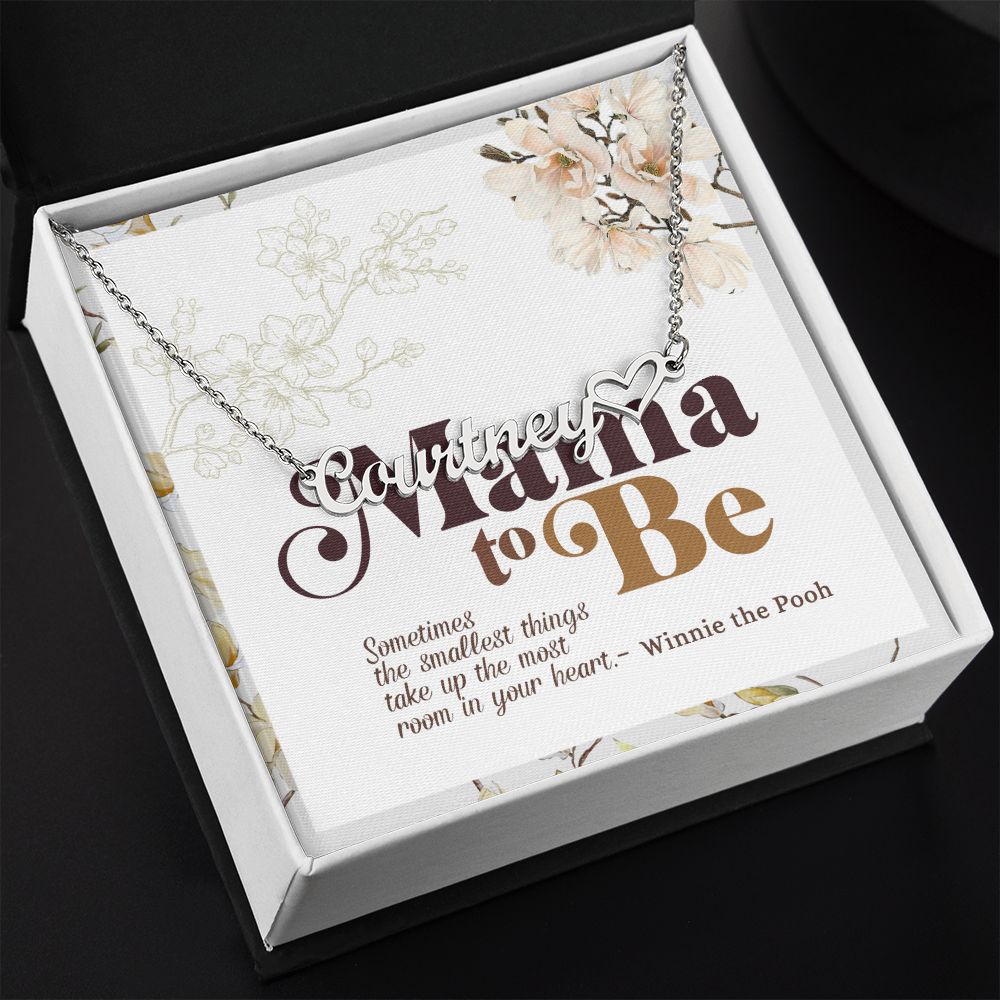 Mama To Be Heart Name Necklace