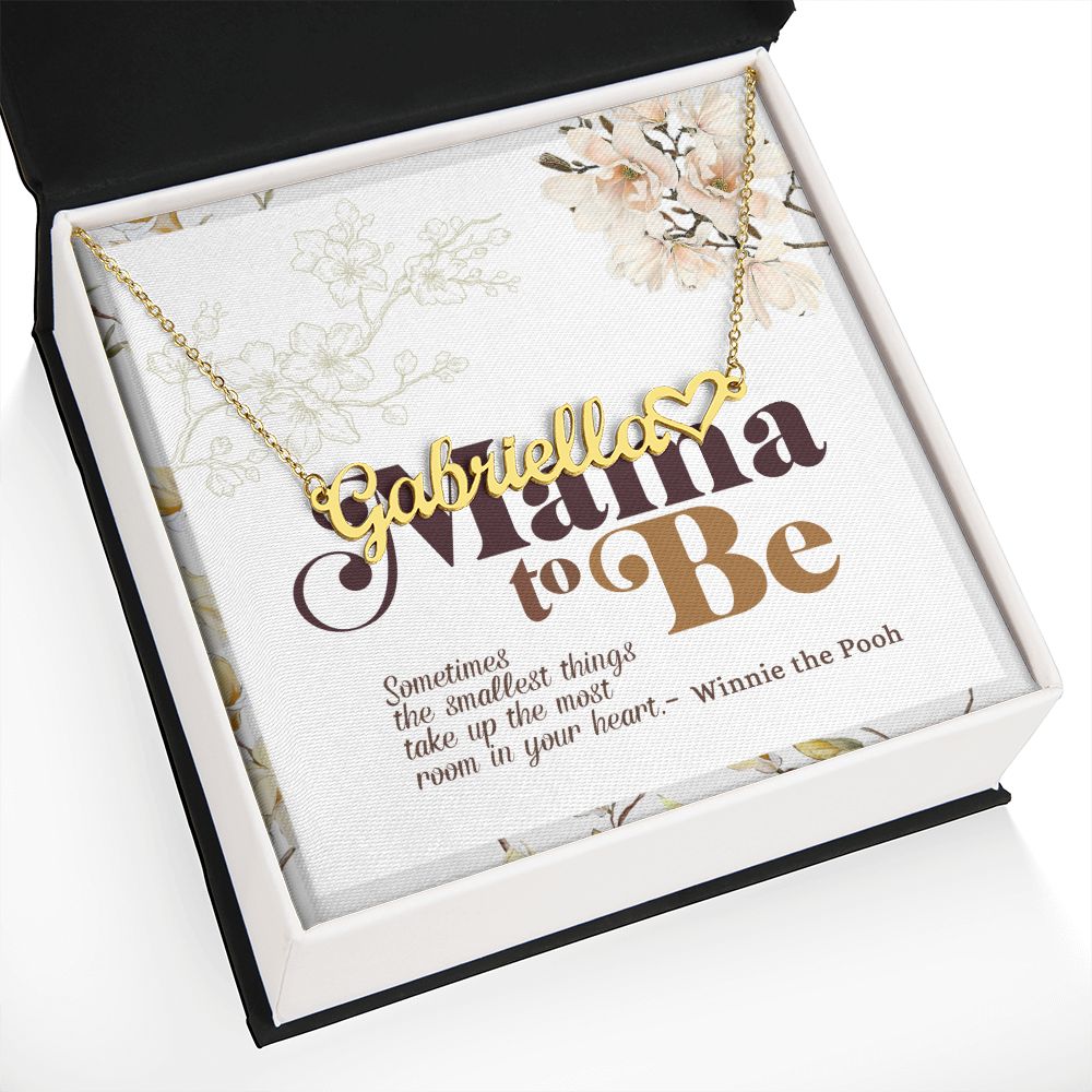 Mama To Be Heart Name Necklace