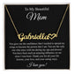 To My Beautiful Mom Heart Name Necklace