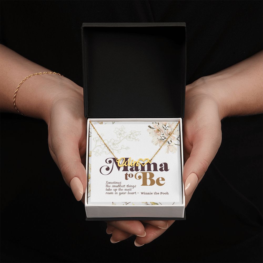 Mama To Be Heart Name Necklace