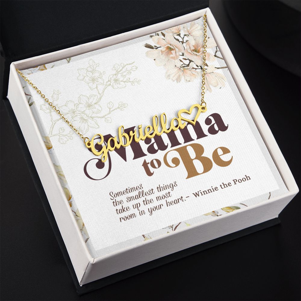 Mama To Be Heart Name Necklace