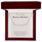 To My Amazing Bonus Mom Heart Name Necklace