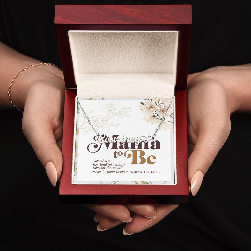 Mama To Be Heart Name Necklace