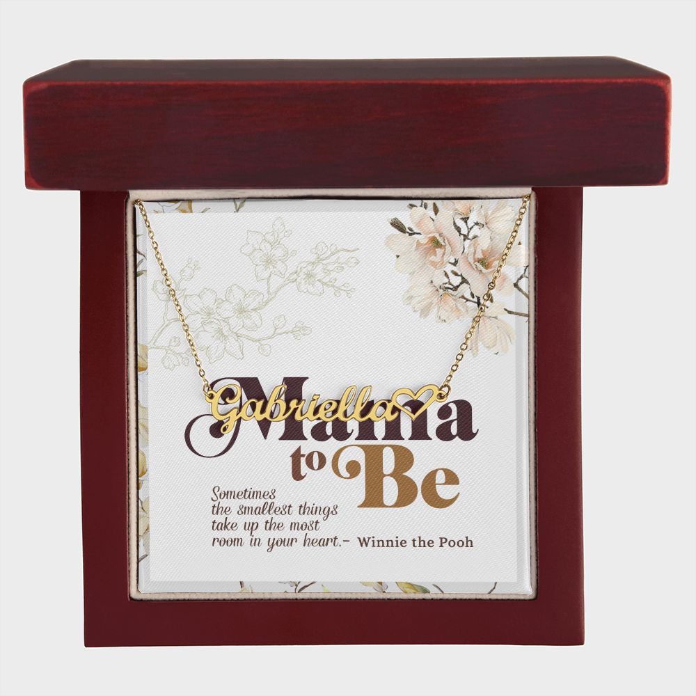 Mama To Be Heart Name Necklace