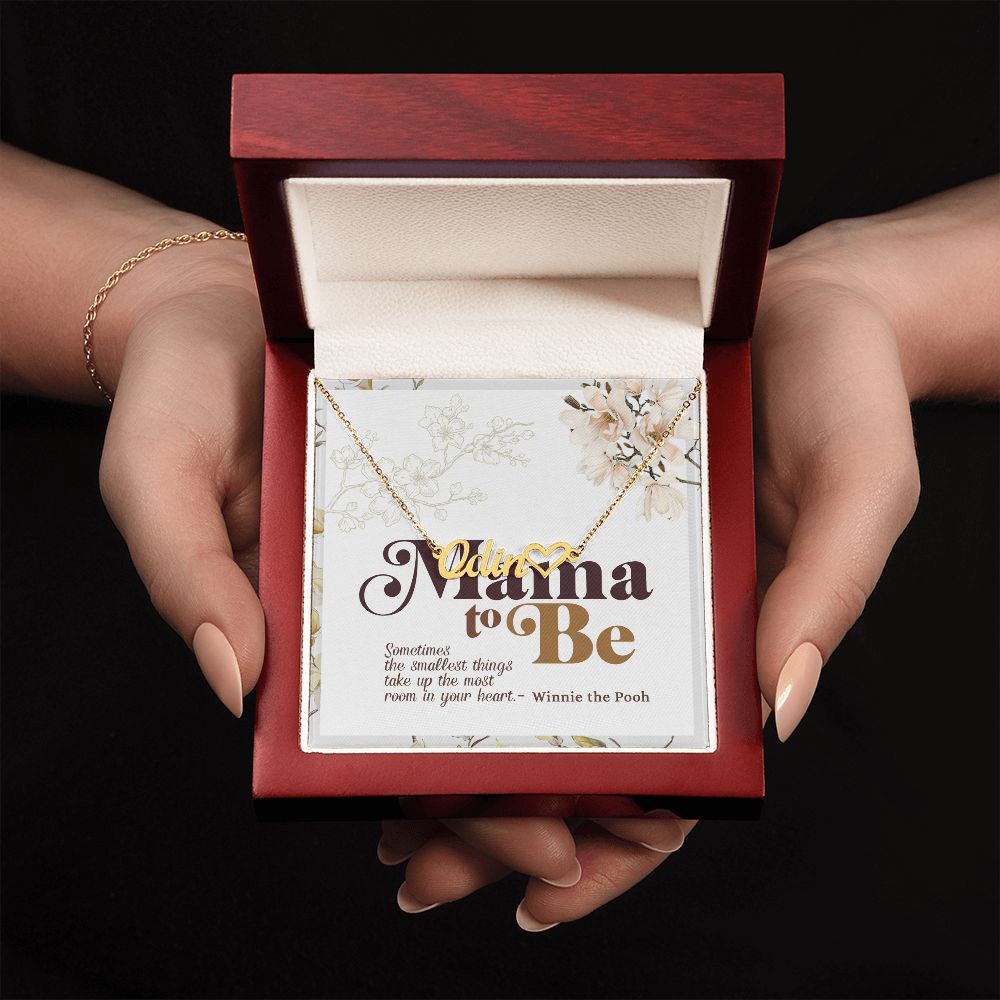 Mama To Be Heart Name Necklace