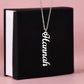 Vertical Name Necklace (No Message Card)