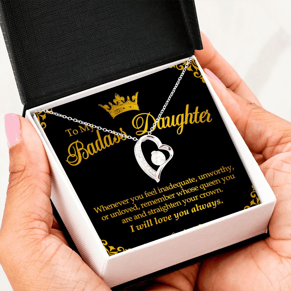 To My Badass Daughter Forever Love Necklace