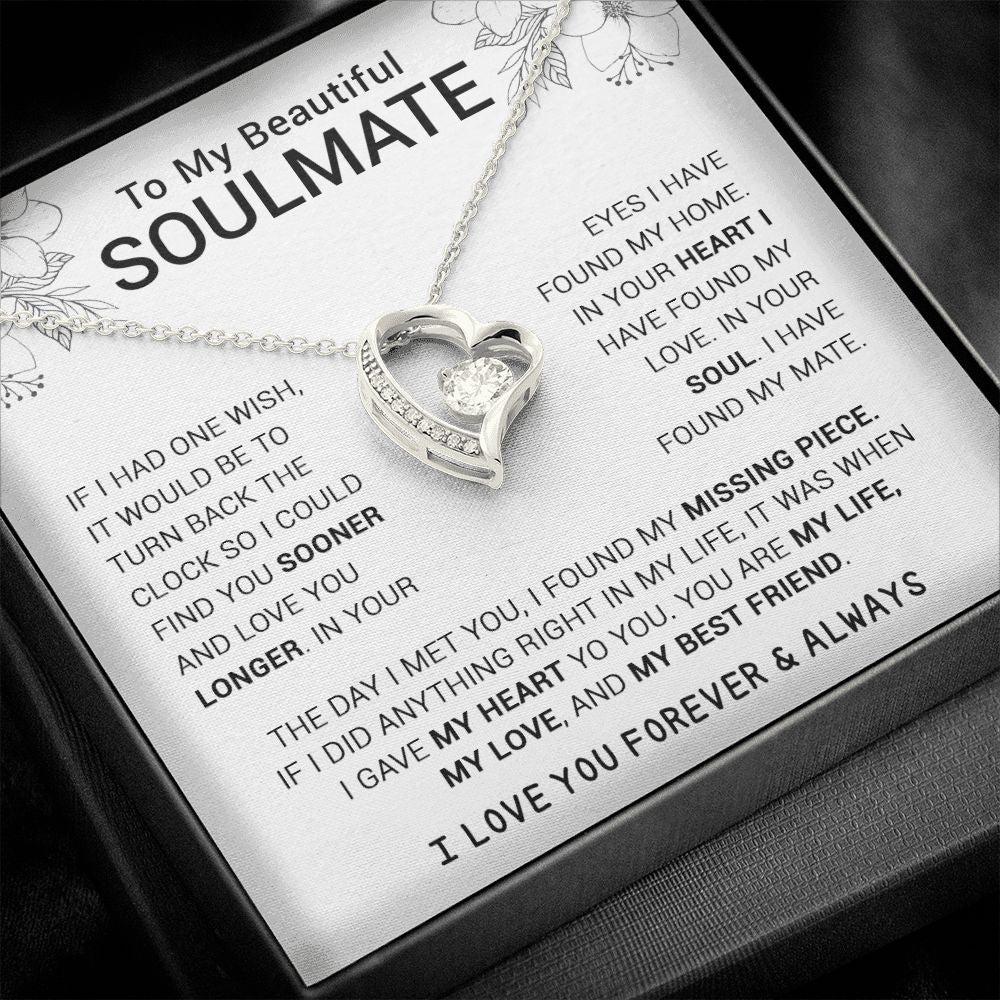 To My Beautiful Soulmate Forever Love Necklace