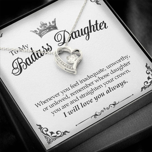 To My Badass Daughter Forever Love Necklace