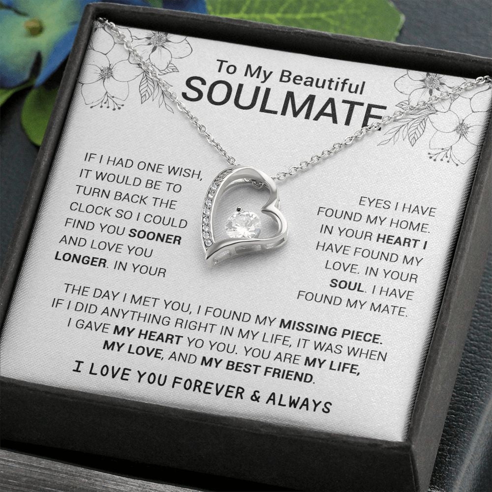 To My Beautiful Soulmate Forever Love Necklace