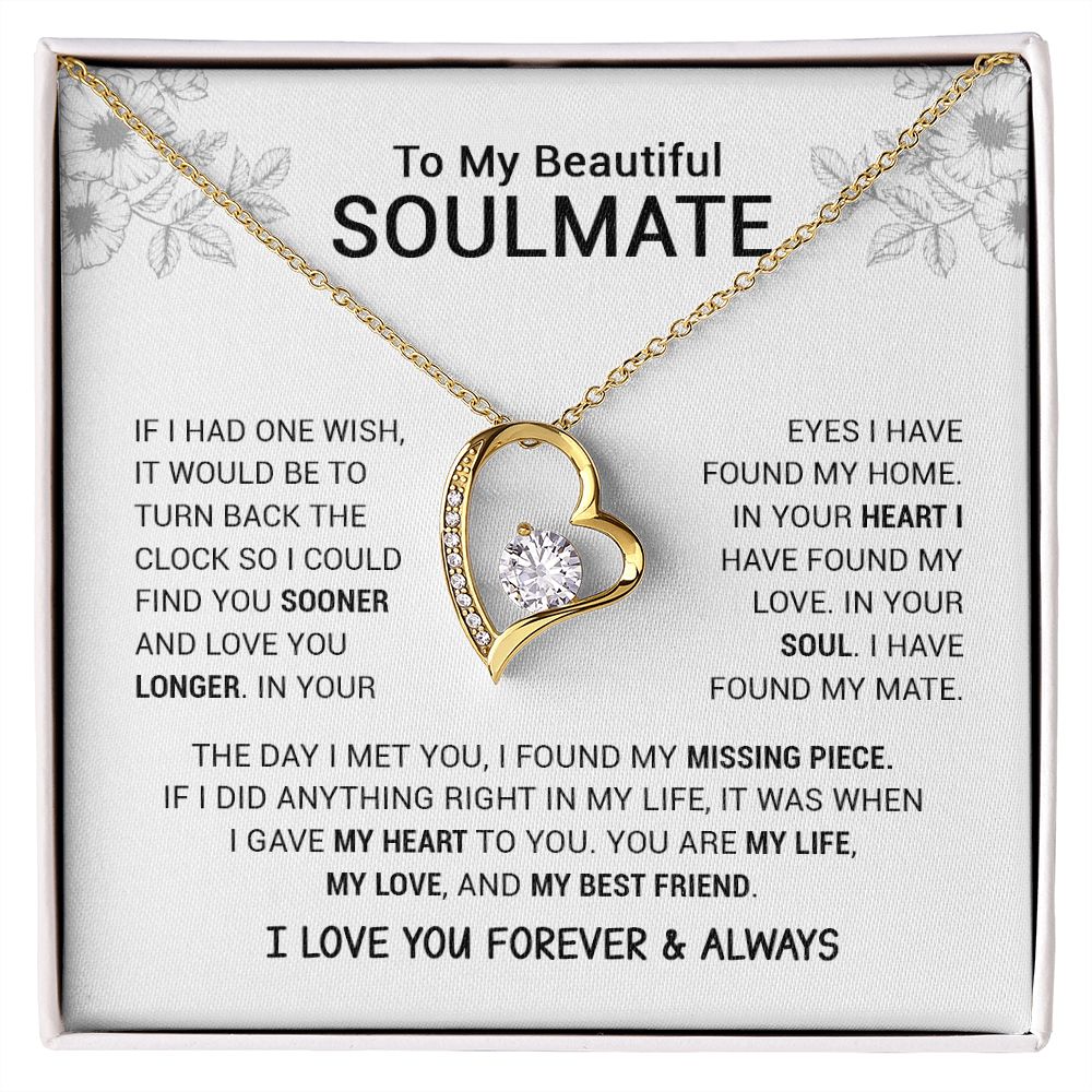 To My Beautiful Soulmate | I Have Found My Mate | Forever Love Necklace