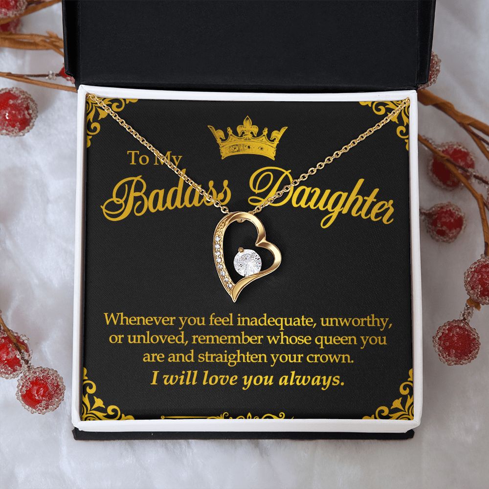 To My Badass Daughter Forever Love Necklace