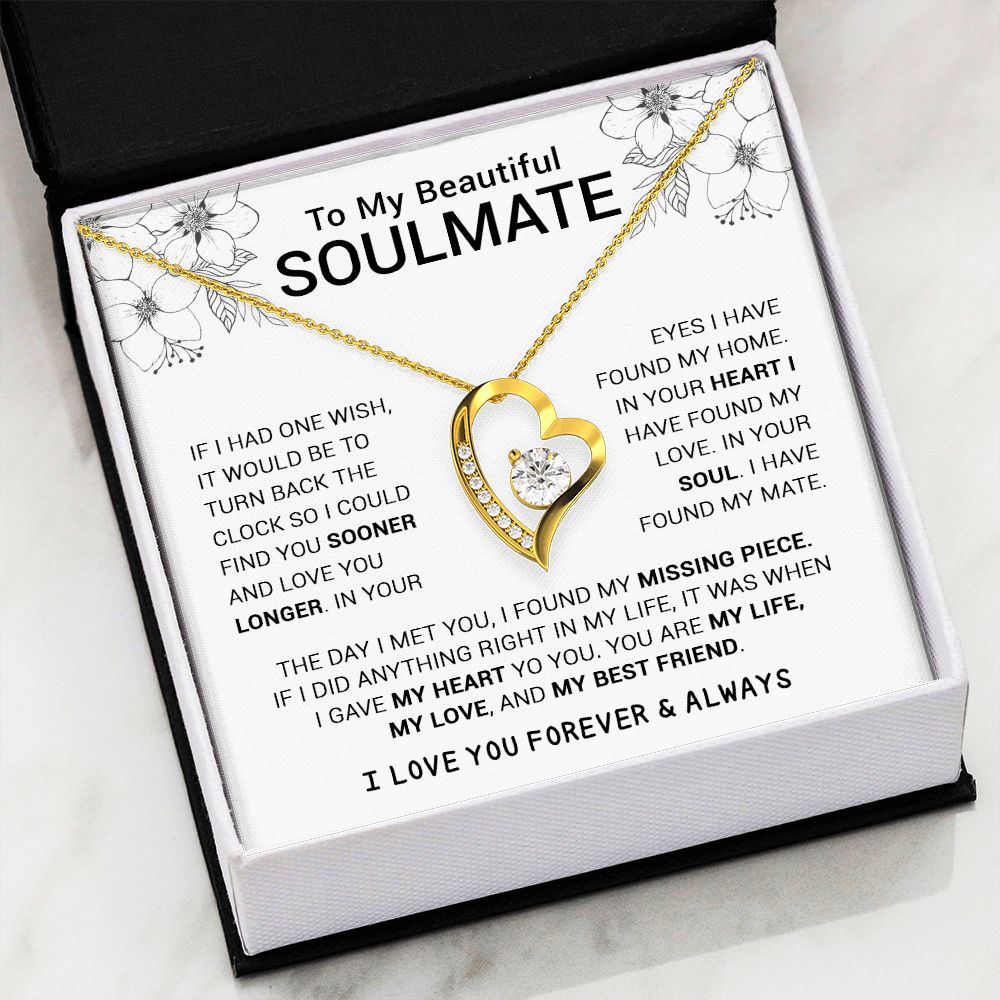 To My Beautiful Soulmate Forever Love Necklace