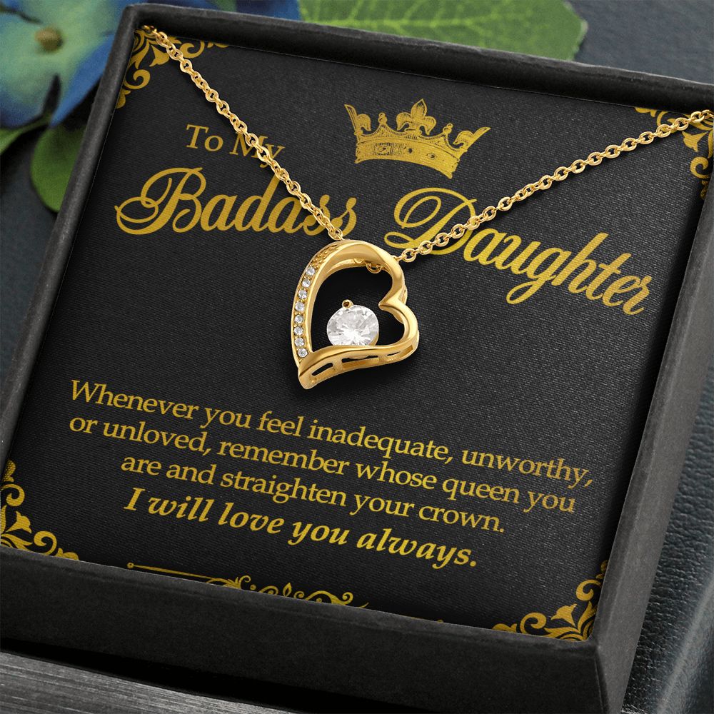 To My Badass Daughter Forever Love Necklace