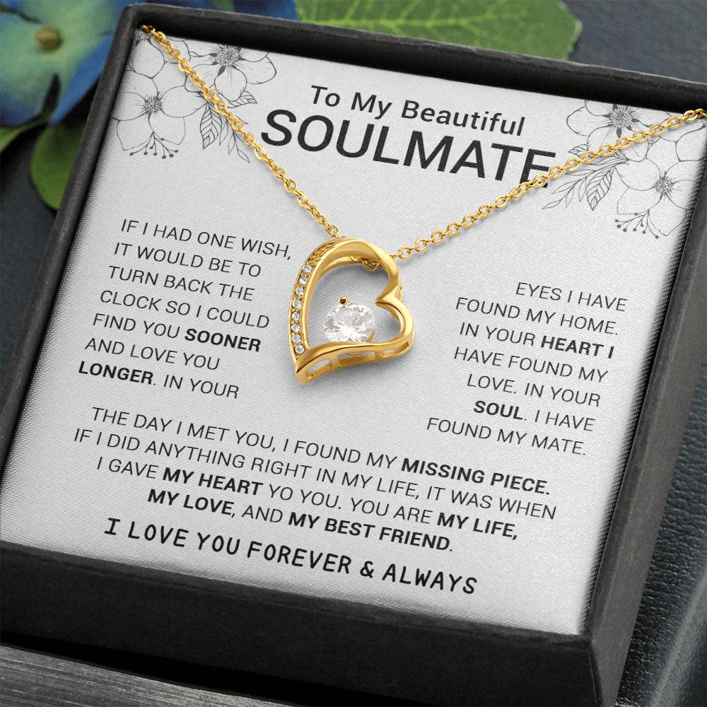 To My Beautiful Soulmate Forever Love Necklace