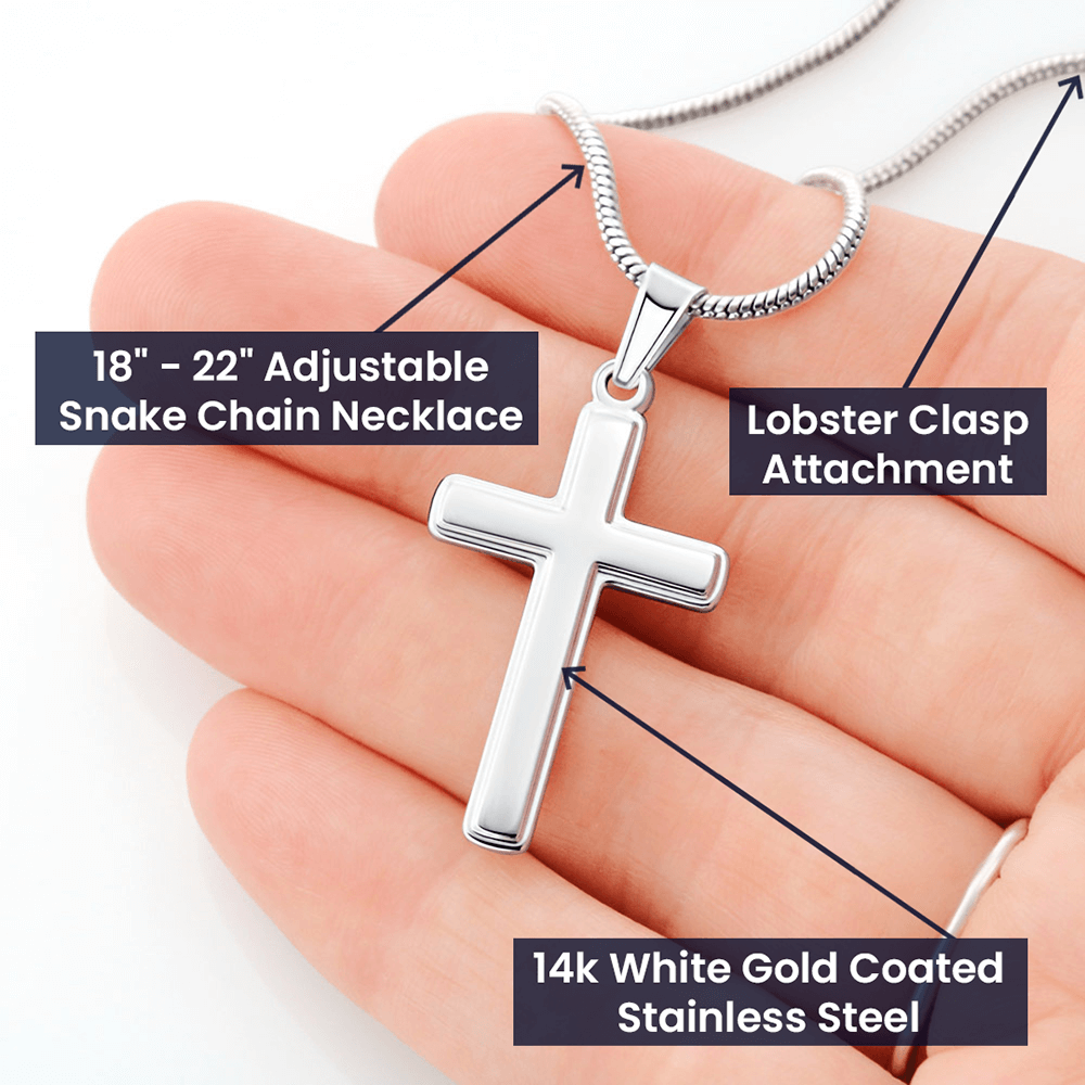 TO MY SON REASONS CROSS NECKLACE GIFT SET