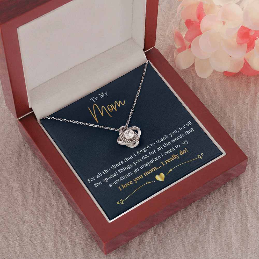 Mom - For All The Times - Love Knot Necklace